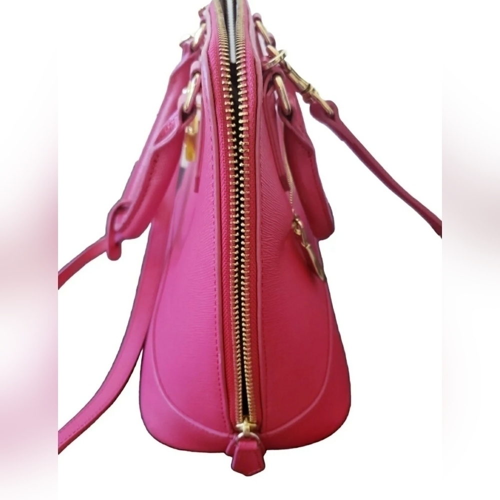 Samantha Thavasa Pink Handbag purse with handles & strap gold lock & keys EUC - Picture 11 of 16